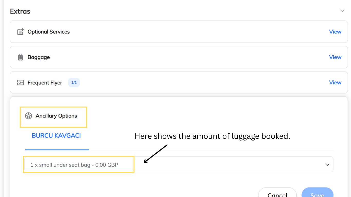 How to add a bag to a low-cost booking (2)