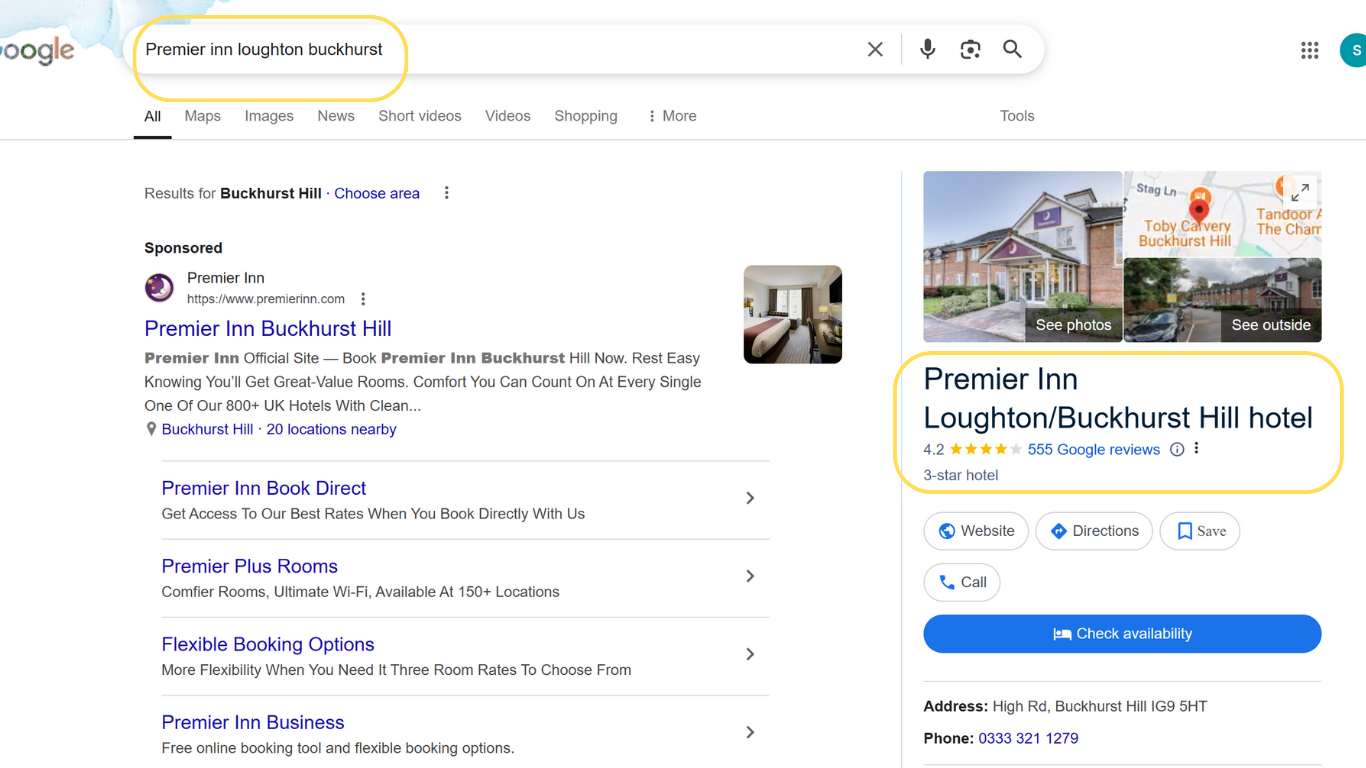 I cant find a particular hotel i want.