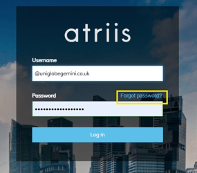 atriis login-forgot password